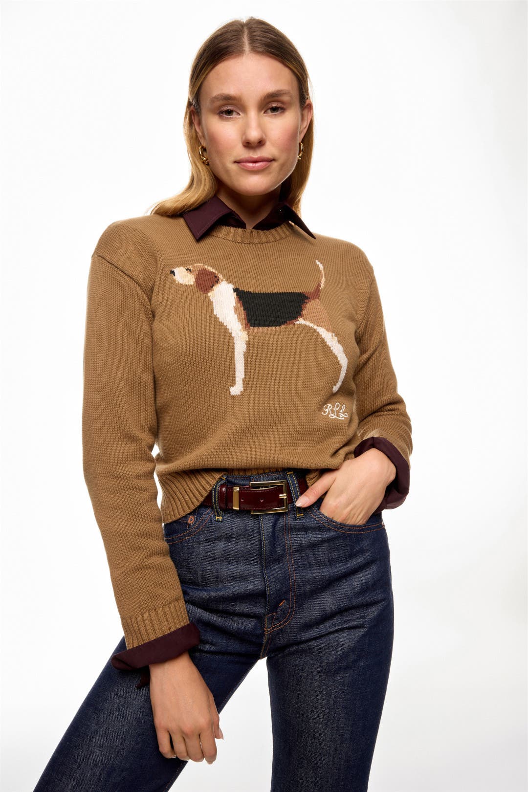Brown Dog Sweater by Lauren Ralph Lauren | Rent the Runway