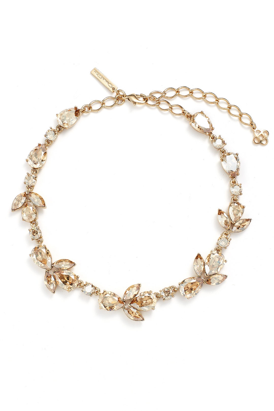 Gold Shadow Teardrop Necklace by Oscar de la Renta