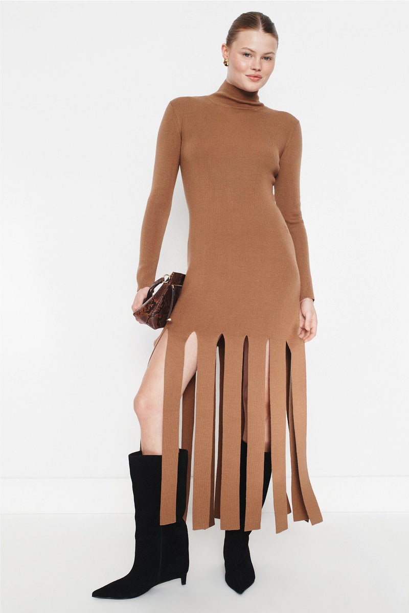 Fringe Midi Dress by Rosetta Getty x RTR - Photo 0