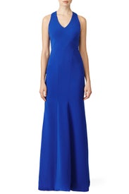 Cobalt Smooth Mermaid Gown by Theia