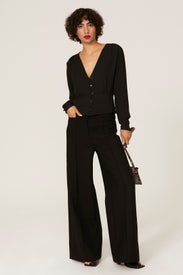 Button Front V Neck Top by Thakoon x RTR