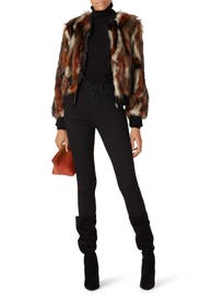 Faux Fur Petras Bomber by cupcakes and cashmere