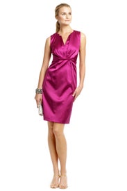 Raspberry Satin Twist Dress by Elie Tahari