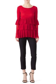 Solid Ruffle Top by Fuzzi