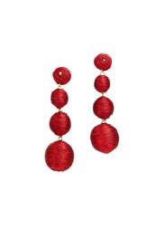 Red Wrap Drop Earrings by Kenneth Jay Lane