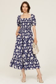 Blue Floral Day Dress by Polo Ralph Lauren