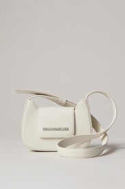 White Retro Crossbody Bag by SIMONMILLER Accessories