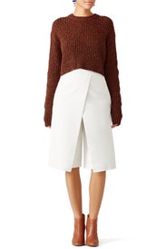 Terracotta Cropped Sweater by Tibi