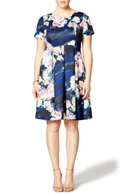 Electric Floral Dress by ELOQUII