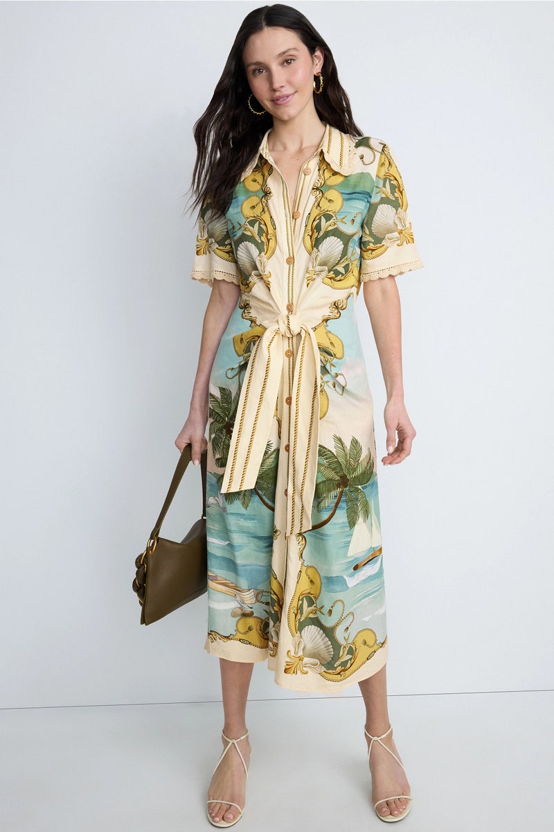 Royal Sea Midi Dress by FARM Rio - Photo 0