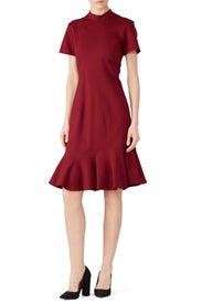 Burgundy Multi-Stitch Dress by Tome