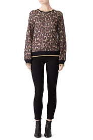 Cheetah Marita Sweatshirt by Trina Turk