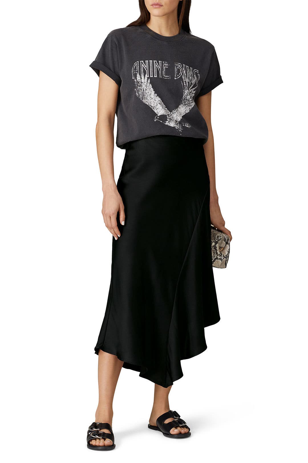 専用‼️ANINE BING LILI WASHED BlackイーグルTシャツ Washed Black Eagle Lili Tee by Anine Bing | Rent the Runway