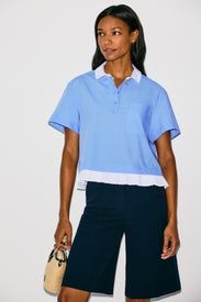 Collared Short Sleeve Top by Claudie Pierlot