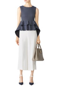 Blue Herringbone Top by Christian Pellizzari