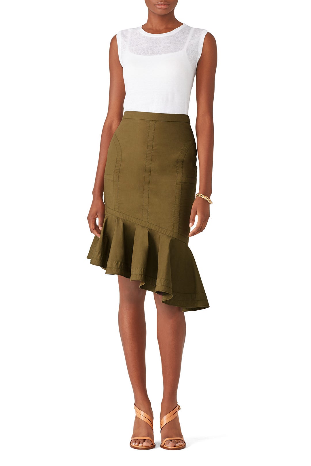 Green Marley Skirt by Fame & Partners 0
