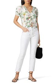 Jaclyn Ruched Detail Top by Line + Dot