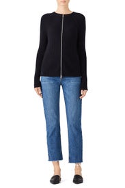Black Zipper Knit by Michael Stars