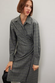 Plaid Wrap Dress by Proenza Schouler White Label
