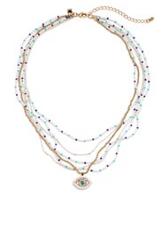 Layered Evil Eye Necklace by Rebecca Minkoff Accessories
