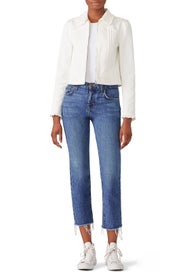 Twill Ruffle Jacket by Rebecca Taylor NYC