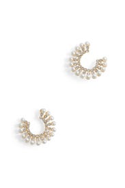 Pearl Circle Earrings by Slate & Willow Accessories