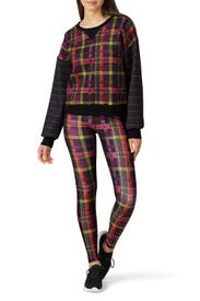As If Plaid Tall Band Leggings by Terez