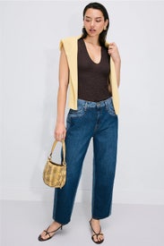 Kelly Cropped Mid-Rise Straight Leg by Triarchy