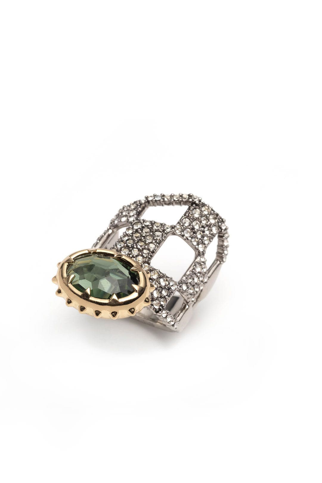 Pave Checkerboard Georgian Stone Ring by Alexis Bittar