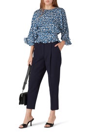 Leopard Ruffle Hem Top by Derek Lam 10 Crosby x RTR