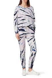 Bamboo Burst Tie Dye Sweatpants by MONROW