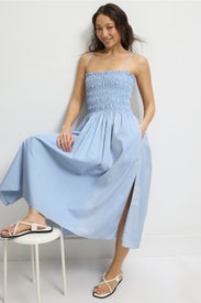 Cotton Smocked Dress by NAADAM