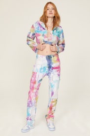 Upcycled Tie Dye Cropped Jacket by Nigel Xavier