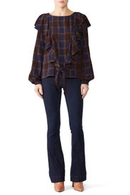 Boyfriend Ruffle Blouse by Nicole Miller