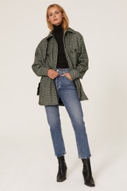 Sage Plaid Shirt Jacket by Sweet Baby Jamie