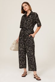 Printed Utility Jumpsuit by Thakoon