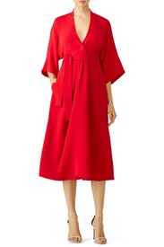 Red Structured Dress by Tome