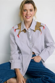 Margaux Cheetah Top by Tanya Taylor