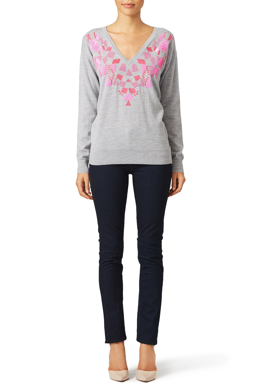 Grey Alesia Pullover by Trina Turk 0