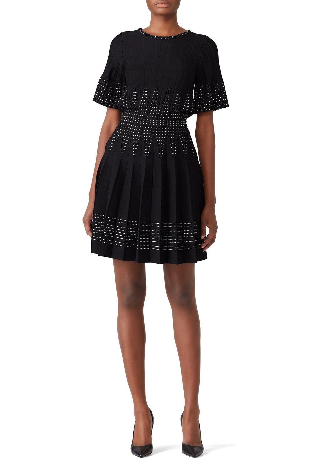 Black Stiched Knit Dress by Alexia Admor 0