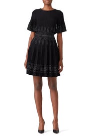 Black Stiched Knit Dress by Alexia Admor