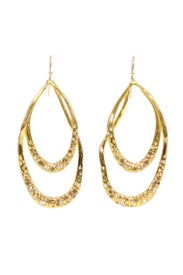 Double Loop Pave Encrusted Earring by Alexis Bittar