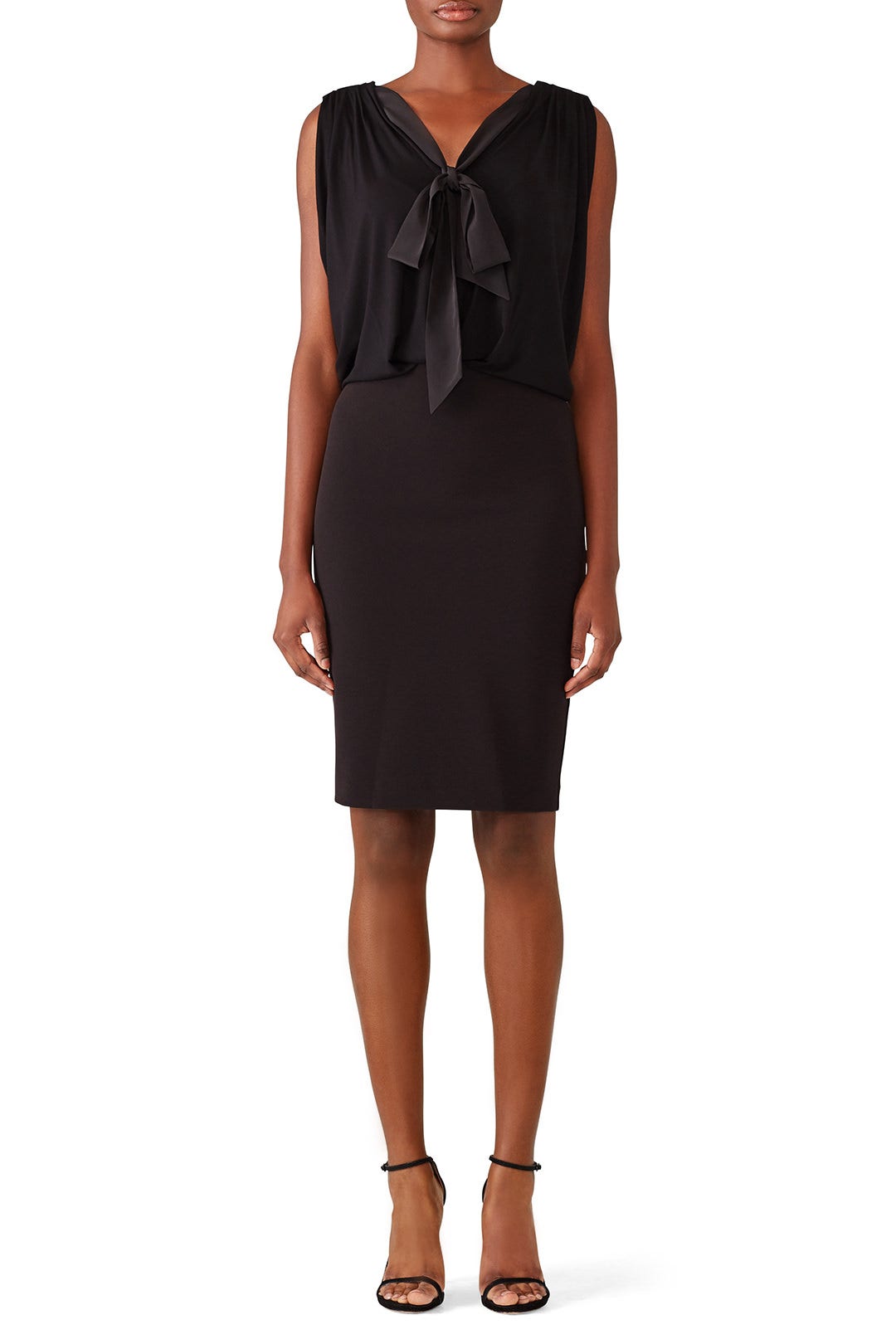 Black Draped Dress by Badgley Mischka 0