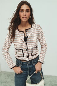 Crochet Detailed Knit Cardigan by CeCe