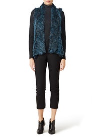 Emerald Genevieve Fur Vest by ELLIATT