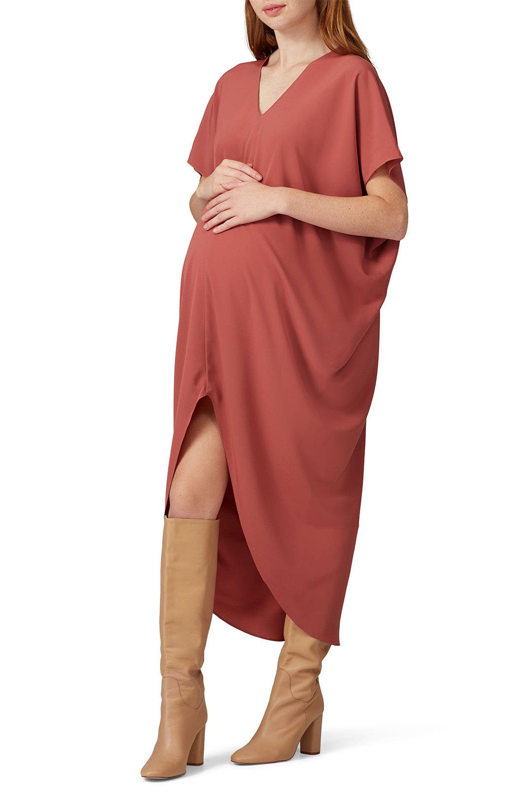 Burnt Orange Riviera Maternity Dress by HATCH 0