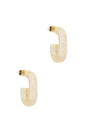 Pave Bijou Loop Hoops by Luv Aj