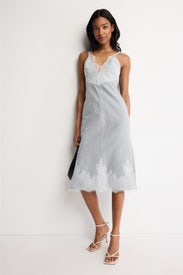 Denim Slip Dress With Lace Hem by 3.1 Phillip Lim