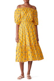Yellow Frida Dress by RHODE
