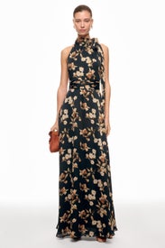 Black Venetia Petal Kayla Gown by Sachin & Babi